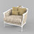 Luxurious Armchair by Angelo Cappellini 3D model small image 1