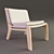 Elegant MALMO Chair in White 3D model small image 1