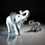 Title: Elegant Elephant Figurine 3D model small image 1