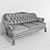 Elegant Leather Sofa: Classic Comfort 3D model small image 2