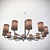 SYLCOM Modern Chandelier (2120/12 K FU) 3D model small image 2