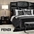 Luxury Fendi George Bed 3D model small image 2