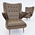 Title: Danish Guru's Papa Bear Chair 3D model small image 1