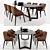 Sleek and Stylish Dining Table 3D model small image 1