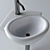 Compact Square Wash Basin - 35x35cm 3D model small image 2