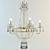 Antique Gold Dutch Chandelier 3D model small image 1