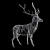 Deer in Bush: A Natural Delight 3D model small image 3