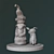 Mystic Misfortune: Poor Magician Statue 3D model small image 2