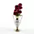 Elegant Vase of Roses 3D model small image 1