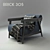  Brick 305 | Modern Armchair 3D model small image 1