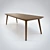 Sleek Wood Zio Dining Table 3D model small image 1