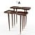 Elegant Mahogany Accent Tables 3D model small image 1