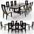 Sleek Modern Dining Table 3D model small image 1