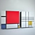Mondrian-inspired Cappellini Masterpiece 3D model small image 1