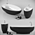 Modern Bathroom Set: Elegant and Minimalistic 3D model small image 1