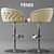 Luxury Fendi Casa Stools 3D model small image 2