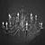 Italian Masca Damasco Argento Chandelier 3D model small image 2