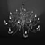 Italian Masca Damasco Argento Chandelier 3D model small image 3