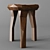 Nikari Stockholm Study - Low Walnut Stool 3D model small image 1