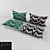 Zinc Textile Ziggurat Cushion - Luxurious Pillow Collection 3D model small image 1