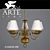 Elegant Amber Chandelier 3D model small image 1