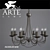 Elegant 8-Light Chandelier 3D model small image 1