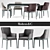 Chelsea Chair Set: Stylish Table & Chair 3D model small image 1