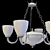 Elegant Reccagni Angelo Chandelier 3D model small image 6
