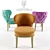 Luxury Ipe Cavalli Zelda Armchair 3D model small image 1