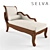 SELVA Villa Borghese Couch: Elegant Adjustable Backrest 3D model small image 1
