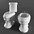 Migliore Bella Toilet & Bidet Set 3D model small image 3