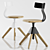 Adjustable Height Swivel Stool 3D model small image 1