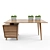 Wooden Concept Writing Desk 3D model small image 1