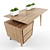 Wooden Concept Writing Desk 3D model small image 2