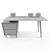 Wooden Concept Writing Desk 3D model small image 3