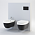 HATRIA Abito Bathroom Set: Toilet, Bidet & Button 3D model small image 2