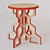 Modern Honeycomb Stool: Eye-catching Eco-friendly Design 3D model small image 3