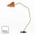 Elegant Brass Floor Lamp 3D model small image 1