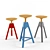 Vitos Stool: Elegant Beech Seating 3D model small image 1