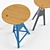 Vitos Stool: Elegant Beech Seating 3D model small image 2