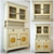 Elegant Yellow Sun Sideboard & Glass Case 3D model small image 1