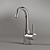 Italian Chrome Single Lever Basin Mixer 3D model small image 1