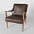 Elegant Danish Modern Lounge Chair 3D model small image 1