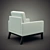 URBN Liva Lounge Chair: Sleek & Stylish Seating 3D model small image 3