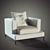 Sleek Simena Armchair by Soho Concept - Modern Design 3D model small image 3