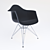 Modern Elegance: VITRA Eames Plastic Armchair 3D model small image 3