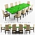 Modern Dining Table for Six 3D model small image 2