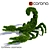 Majestic Scorpio Topiary: Outdoor Garden Decor 3D model small image 3