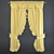 Elegant French Curtains 3D model small image 1