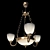 Elegant Reccagni Angelo Chandelier 3D model small image 3